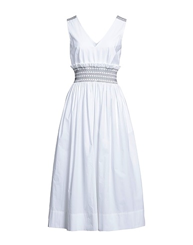 P.A.R.O.S.H. Midi-Kleid Weiß 100% Baumwolle