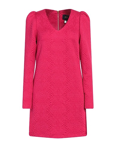 CAVALLI CLASS Short dress Fuchsia 96% Polyester, 4% Elastane