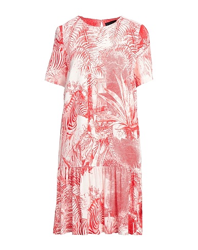 CAVALLI CLASS Short dress Red 97% Viscose, 3% Elastane
