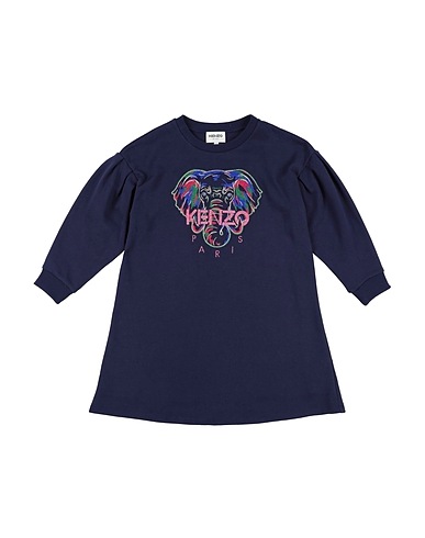 KENZO KIDS Dress Midnight blue 100% Cotton, Elastane