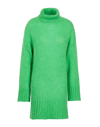 8 by YOOX Office dress KNIT ROLL-NECK MINI DRESS
 Green 40% Acrylic, 30% Polyamide, 30% Mohair wool