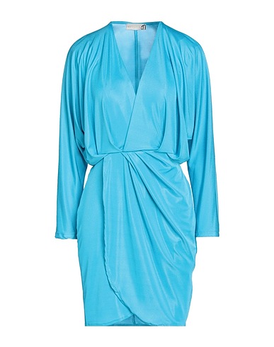 HAVEONE Vestito corto Azzurro 92% Poliestere, 8% Elastan