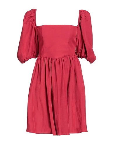 HAVEONE Vestito corto Bordeaux 67% Viscosa, 33% Lino