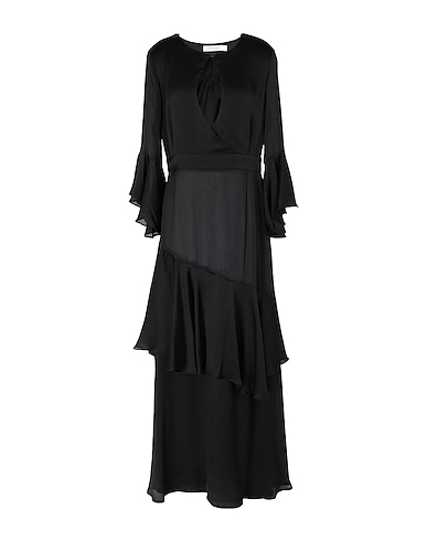 ANONYME DESIGNERS ロングワンピース・ドレス ブラック ポリエステル 100%