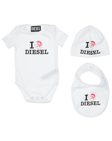 DIESEL Baby accessories set White 100% Cotton