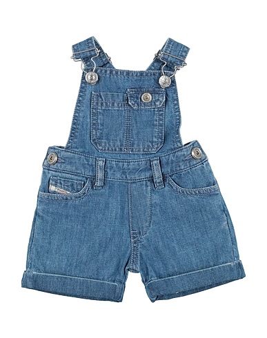 DIESEL Romper Blue 100% Cotton, Bovine leather