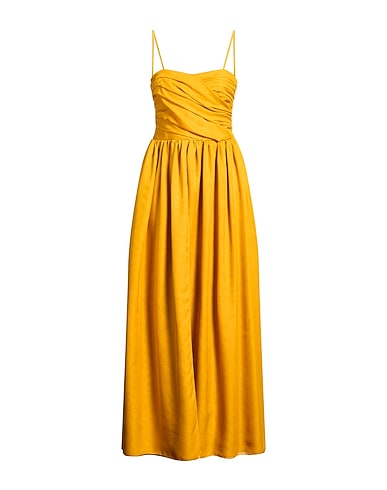 NORA BARTH Long dress GIALLO OCRA 76% Polyester, 20% Viscose, 4% Elastane