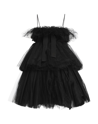 BROGNANO Short dress Black 100% Polyamide, Cotton, Viscose, Elastane