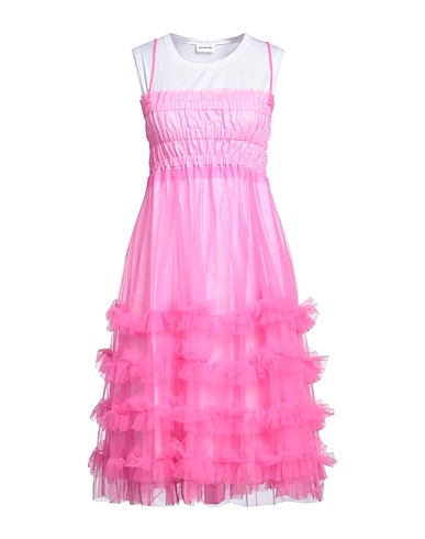 P.A.R.O.S.H. Vestito midi Fucsia 100% Poliammide, Cotone
