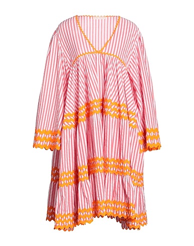 FLORA SARDALOS Vestito midi Corallo 100% Cotone