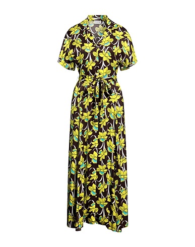 P.A.R.O.S.H. Long dress Dark brown 100% Viscose