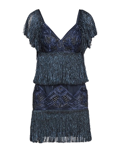 TASSOS MITROPOULOS Vestito corto Blu notte 75% PES - Polietersolfoni, 25% Metallo