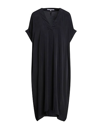 EUROPEAN CULTURE Vestito midi Nero 64% Cupro, 32% Rayon, 4% Elastan