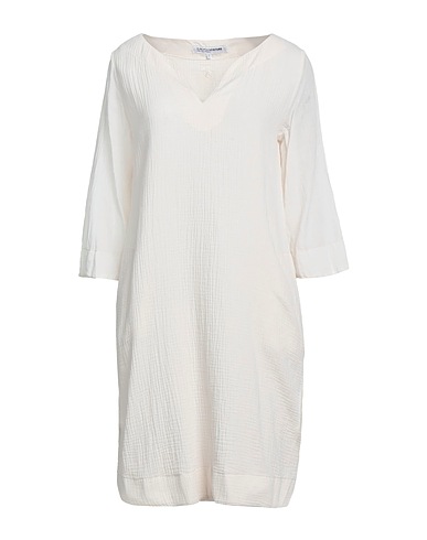 EUROPEAN CULTURE Short dress Ivory 100% Cotton