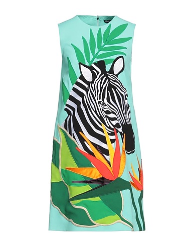 DOLCE&GABBANA Short dress Light green 51% Viscose, 46% Acetate, 3% Elastane, Polyester, Polyamide