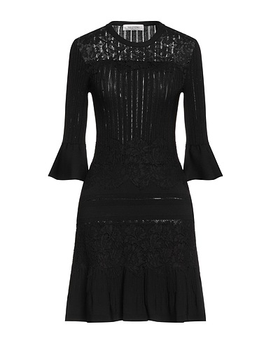 VALENTINO GARAVANI Short dress Black 86% Viscose, 14% Polyester, Cotton, Polyamide
