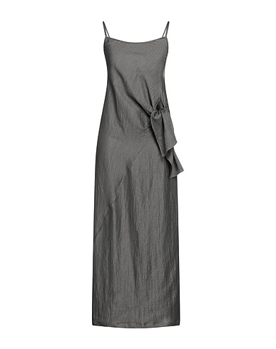ALYSI Long dress Charcoal 88% Linen, 12% Polyamide
