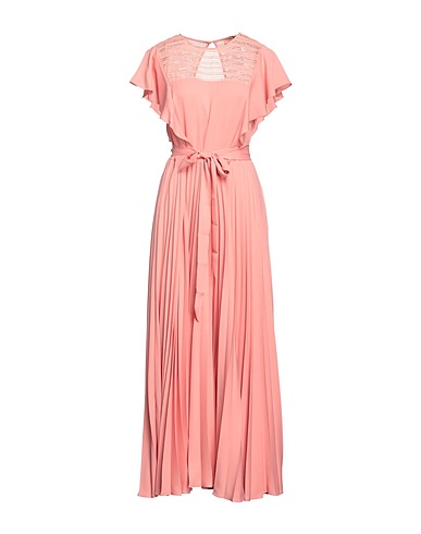 TWINSET Long dress Salmon pink 100% Polyester