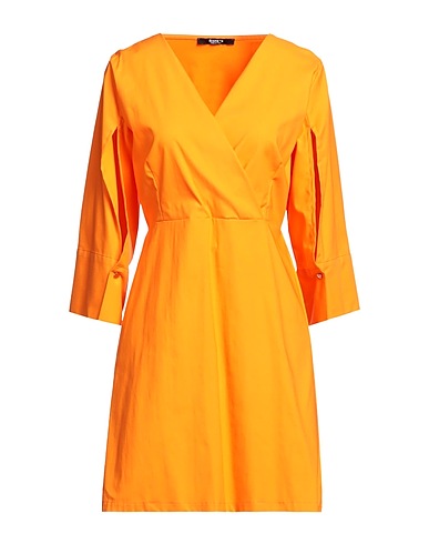 SISTE'S Short dress Orange 71% Cotton, 26% Nylon, 3% Elastane
