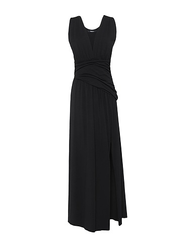 SISTE'S Long dress Black 94% Cotton, 6% Elastane