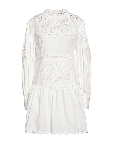 TWINSET Short dress White 100% Cotton