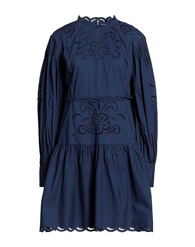 TWINSET Short dress Midnight blue 100% Cotton