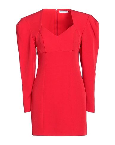 MVP WARDROBE Vestito corto Rosso 96% Poliestere, 4% Elastan