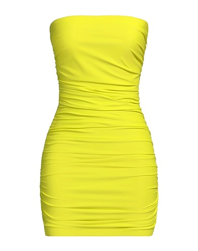 AMEN Short dress Lime green 78% Polyamide, 22% Elastane