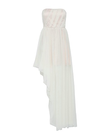 SISTE'S Short dress Beige 60% Polyester, 37% Cotton, 3% Elastane