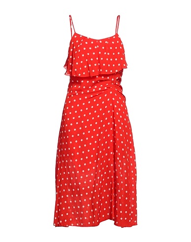 ESSENTIEL ANTWERP Vestito midi Rosso 63% Viscosa, 37% Seta