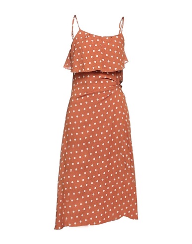 ESSENTIEL ANTWERP Vestito midi Marrone 63% Viscosa, 37% Seta