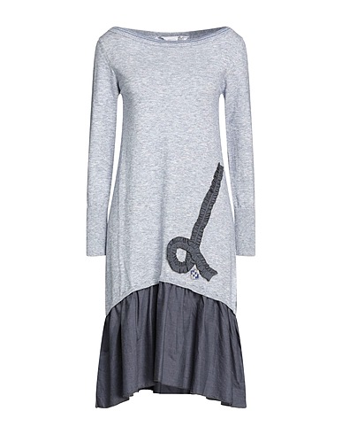 ELISA CAVALETTI by DANIELA DALLAVALLE Midi dress Blue 50% Viscose, 27% Polyester, 23% Polyamide, Cotton, Elastane