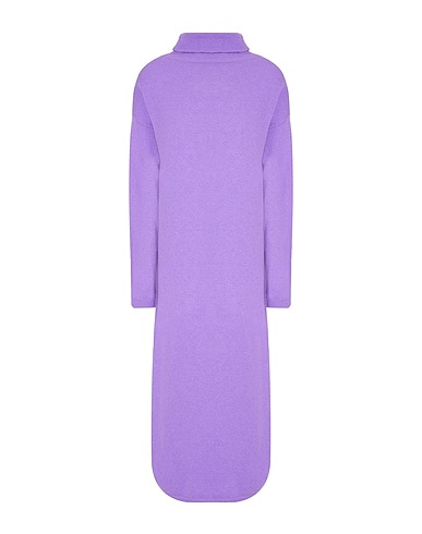 8 by YOOX Midi dress KNIT ROLL-NECK MIDI DRESS Lilac 40% Wool, 40% Recycled wool, 20% Recycled polyamide