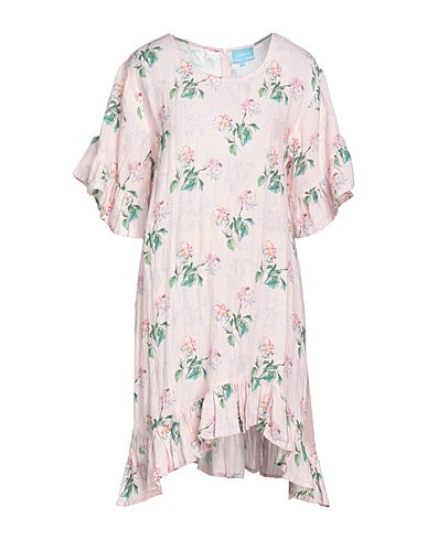 ICONIQUE Short dress Pink 100% Linen