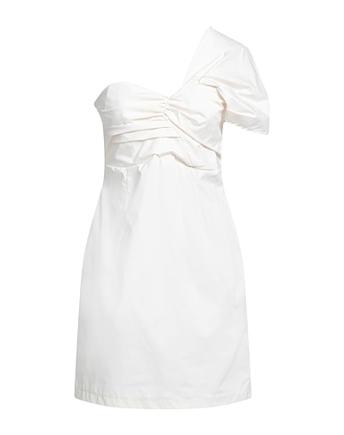 HAVEONE One-shoulder dress Ivory 100% Cotton