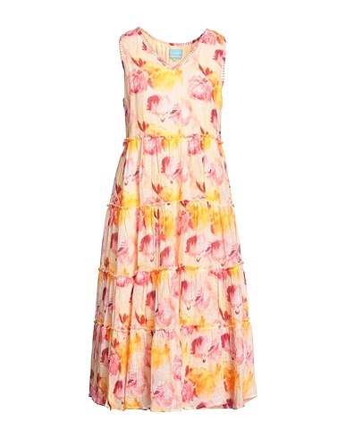 ICONIQUE Midi dress Apricot 100% Linen