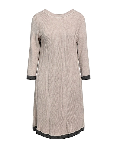 ELISA CAVALETTI by DANIELA DALLAVALLE Short dress Beige 52% Viscose, 28% Polyester, 20% Polyamide, Cotton, Elastane