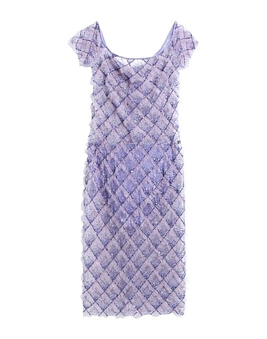 ELISABETTA FRANCHI Midi dress Lilac 100% Polyamide, Glass, Plastic