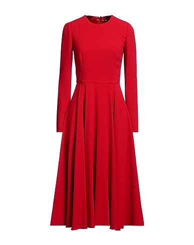 DOLCE&GABBANA Vestido elegante Rojo 51% Viscosa, 46% Acetato, 3% Elastán