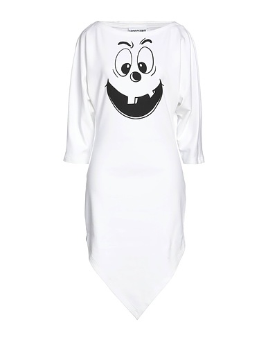 MOSCHINO Vestito corto Bianco 97% Cotone, 3% Elastan