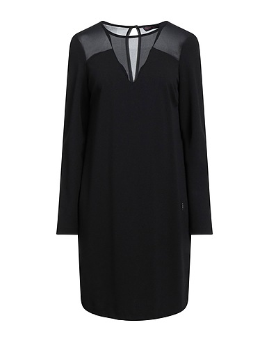 TRUSSARDI JEANS Short dress Black 95% Polyester, 5% Elastane