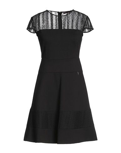 TRUSSARDI JEANS Short dress Black 65% Viscose, 30% Polyamide, 5% Elastane