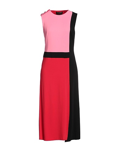 TRUSSARDI Midi dress Pink 50% Viscose, 46% Polyester, 4% Elastane