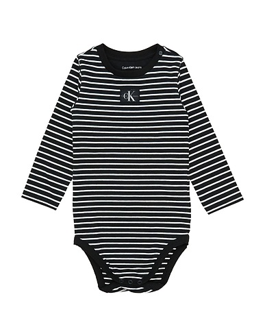 CALVIN KLEIN JEANS Baby bodysuit Black 93% Cotton, 7% Elastane