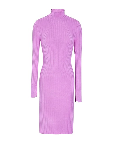 8 by YOOX Kurzes Kleid KNIT OPEN-BACK MINI DRESS Malve 82% Viskose, 16% Recyceltes Polyamid, 2% Elastan