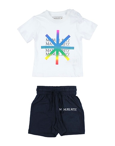 MANUEL RITZ Completo Baby  Bianco 100% Cotone