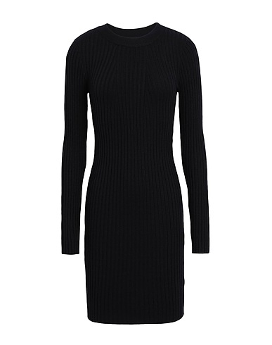 PIECES Vestito corto Nero 50% Viscosa EcoVero™, 28% Poliestere, 22% Nylon
