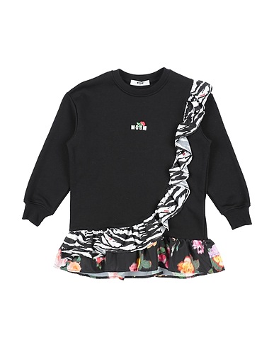 MSGM Dress Black 100% Cotton, Polyester