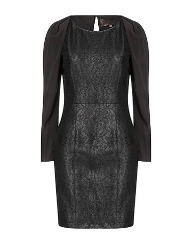 SIMONA CORSELLINI Short dress Black 100% Silk, Polyester, Polyurethane, Viscose, Other Fibres