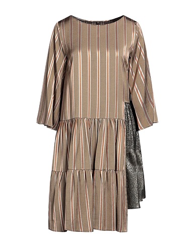 MANILA GRACE Short dress Khaki 58% Acetate, 42% Viscose, Polyester